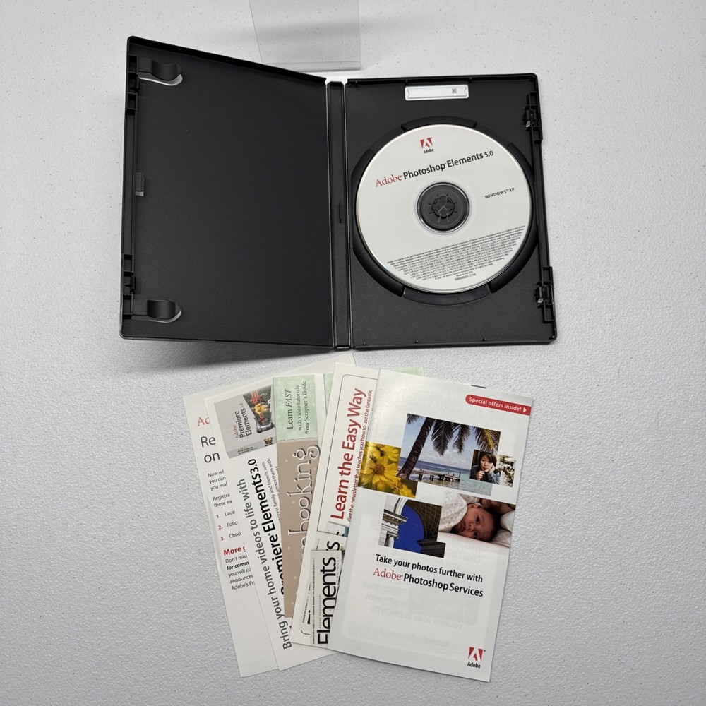 Adobe Photoshop Elements 5.0 Software With Inserts