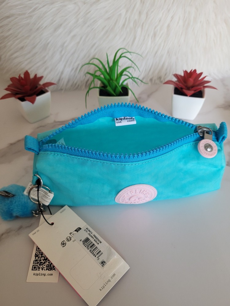 kipling pencil case blue