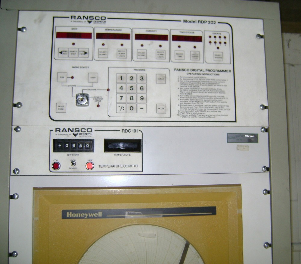 RANSCO DESPATCH CONTROL PANEL RDP 202 WITH RDC 101 TEMPERATURE CONTROL