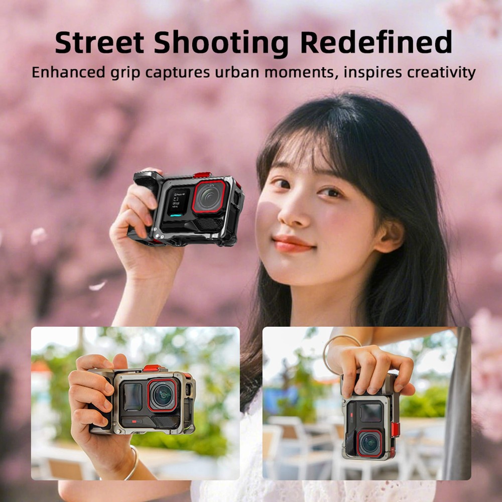 For Insta360 Ace Pro 2 Aluminum Handheld Case Grip Camera Replacement Part