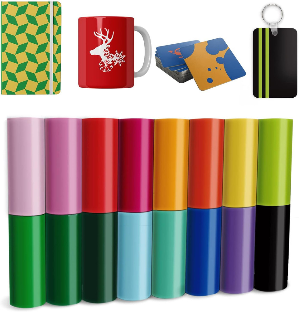 Solid Color Transfer Sheets, 16 Pcs 4.5"x 12" Plain Color Pre-Printed Transfer P