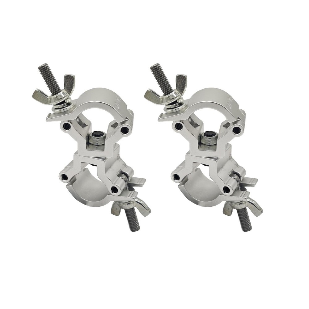 2 Pcs 1" Swivel Lighting Truss ClampDouble Truss DJ Light Coupler Clamp for O...