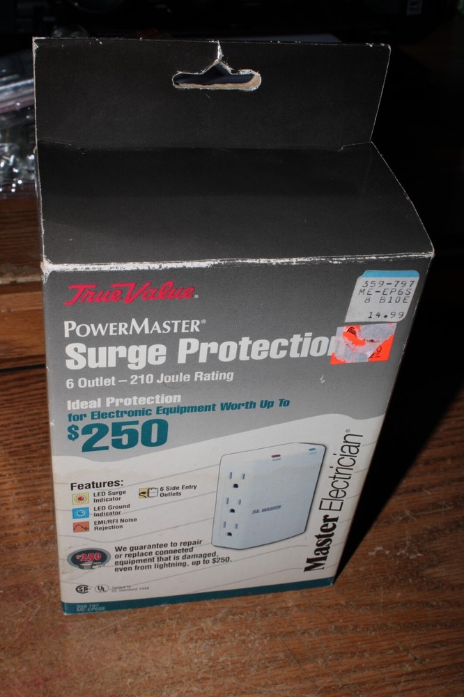 NOS SL WABER POWER MASTER ELECTRONICS PROTECTOR SURGE PROTECTION