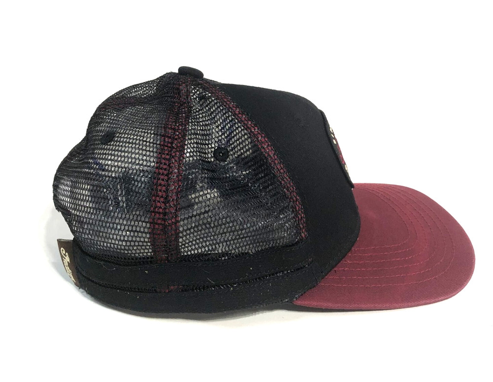 Indian Motorcycle 1901 Script Patch Trucker Hat Black & Red Snap Back Free Ship