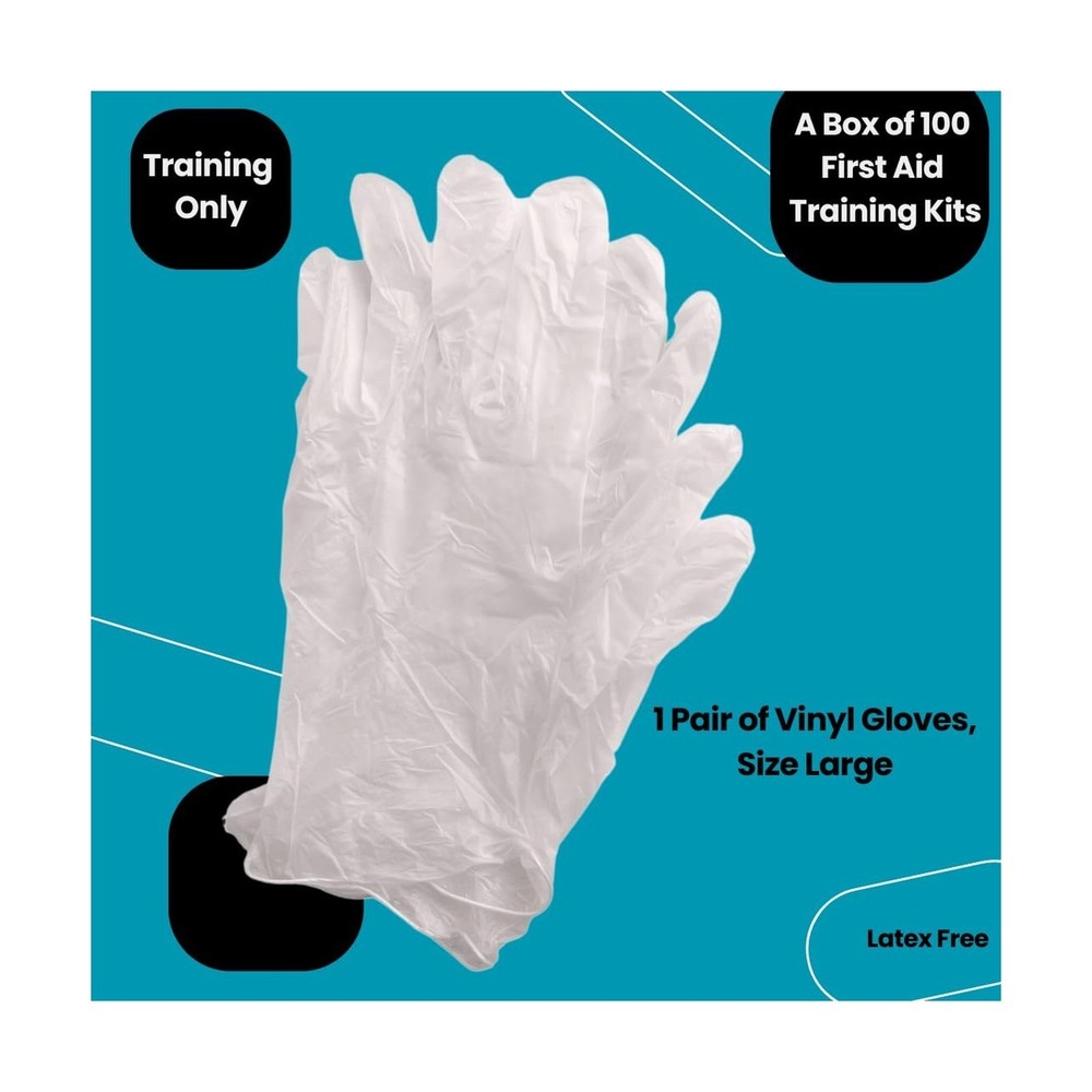 MCR Medical Box of 100 First Aid Training Kits, Basic