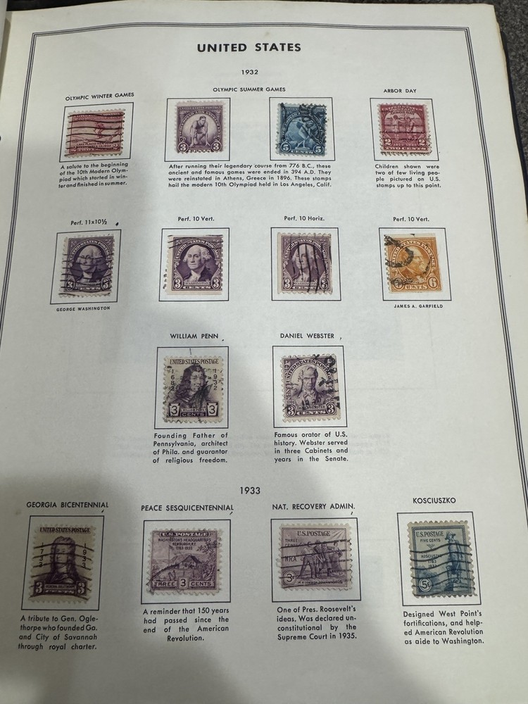 US Liberty Stamp Album 1978 H.E. Harris - Mix of Used/Unused Stamps