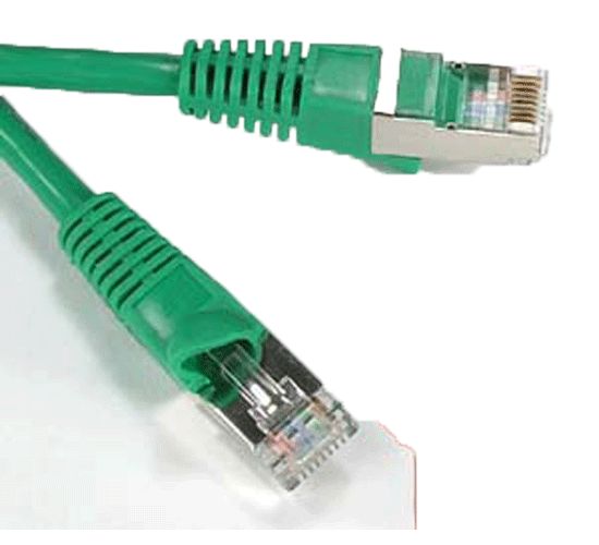 1'ft CAT6a Green Network Ethernet Patch Double Shielded SSTP Cable Lan copper