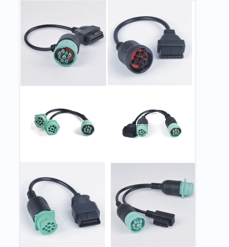 9 Pin for Cummins Diagnostic Cable Adapter OBD2 Interface Scanner