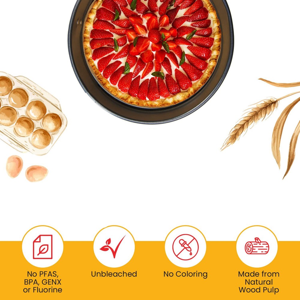 Non Toxic Baking Sheets, 9 Inch Parchment Rounds, Precut