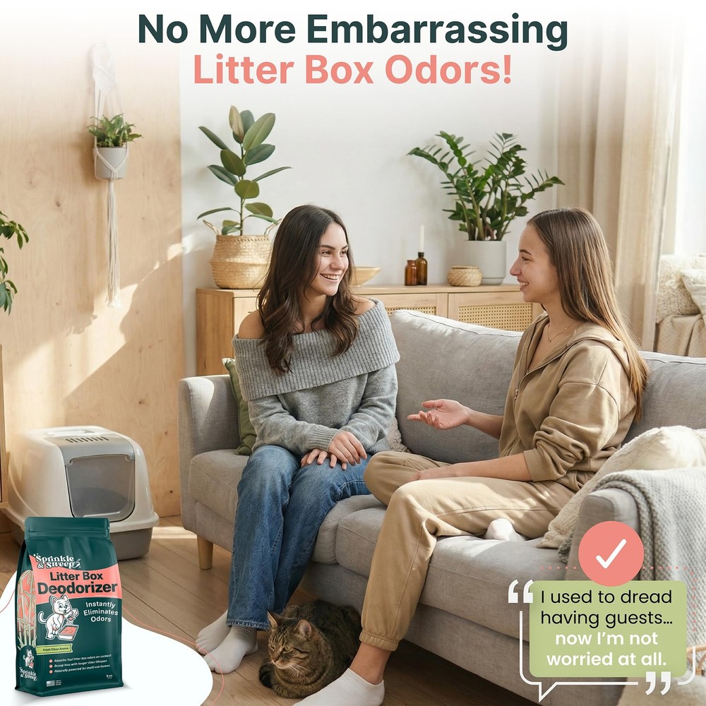 Cat Litter Deodorizer | Non-Toxic Odor Control for Kittens | Fresh Home Solution