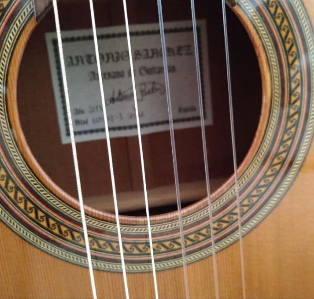 Antonio Sanchez Classical Guitar With Case, Cedar Top, 2013 Model