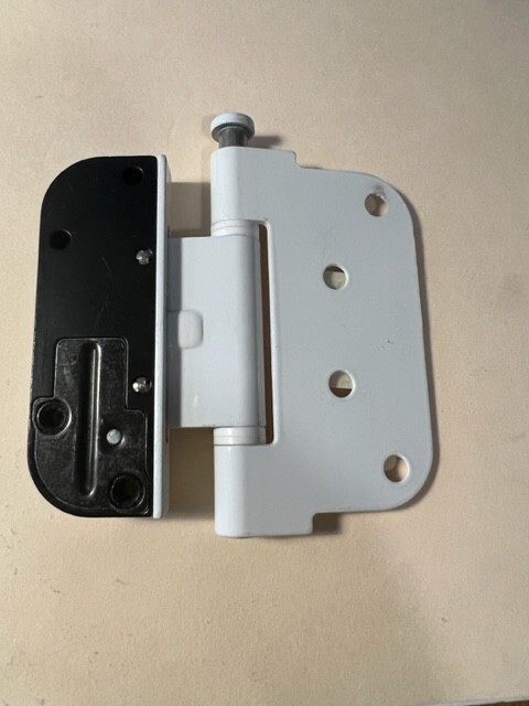S4008 - Amesbury Truth Adjustable White vertical Door & Frame Hinge