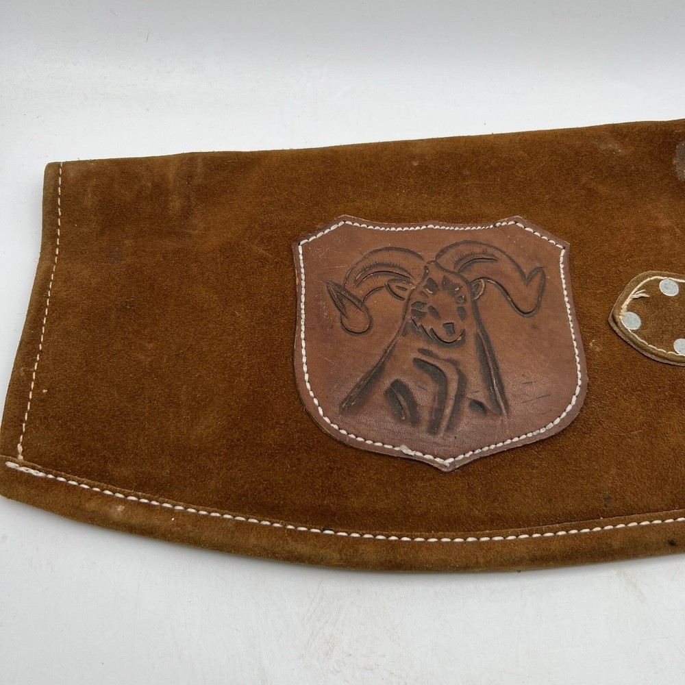 Hand Tooled Leather Side Arrow Quiver Ram Head