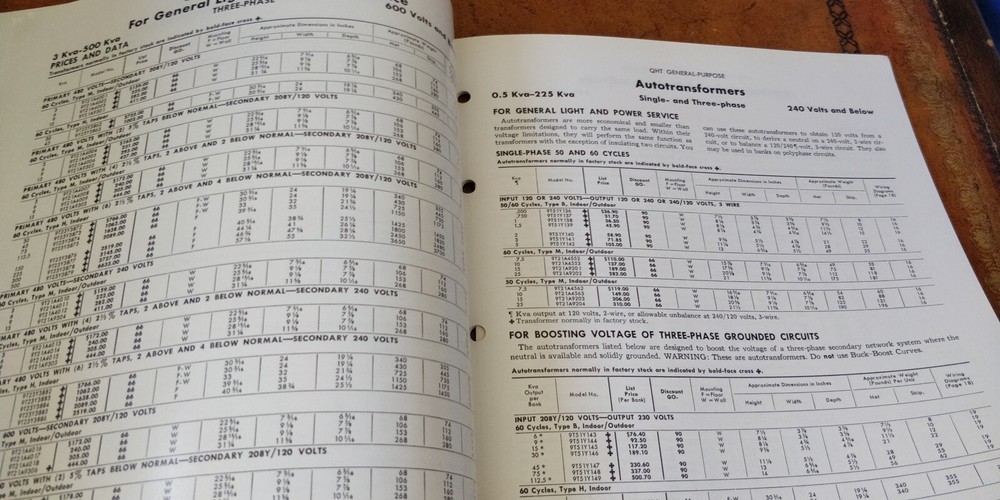 1963 ~ General Electric ~ Dry-type Transformers ~ Catalog Specs Buyers Guide