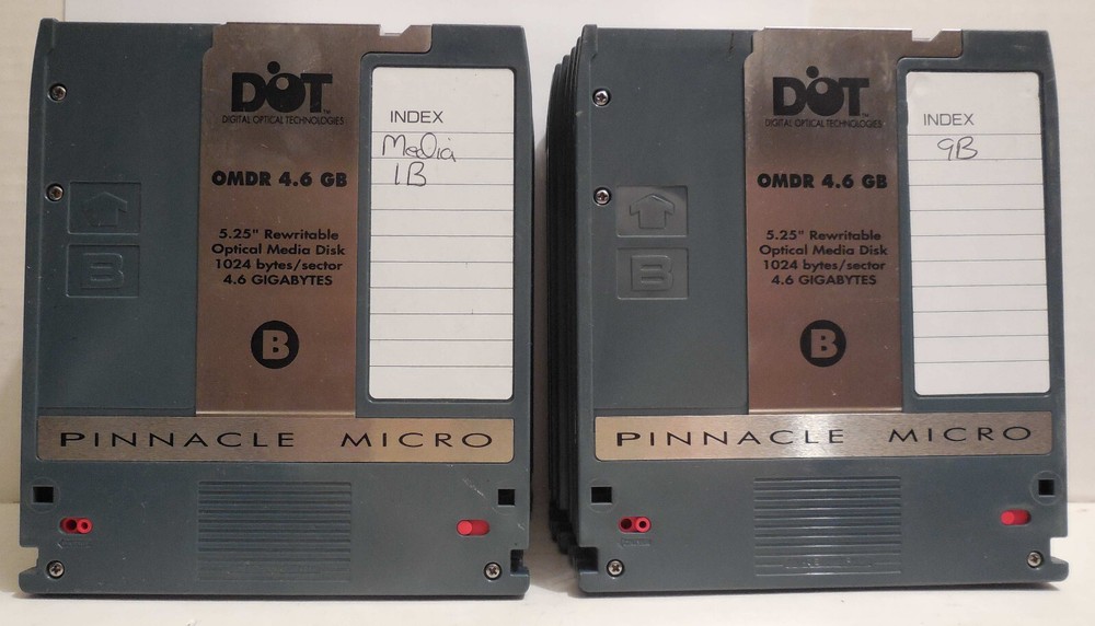 DOT Pinnacle Micro APEX MO Media 4.6GB 1024byte/sector Rewritable
