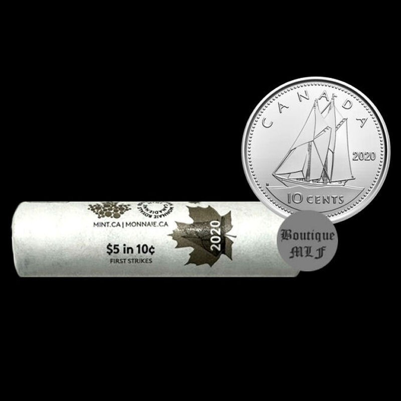 2020 Canada 10¢ cent MINT uncirculated coin from special wrap roll