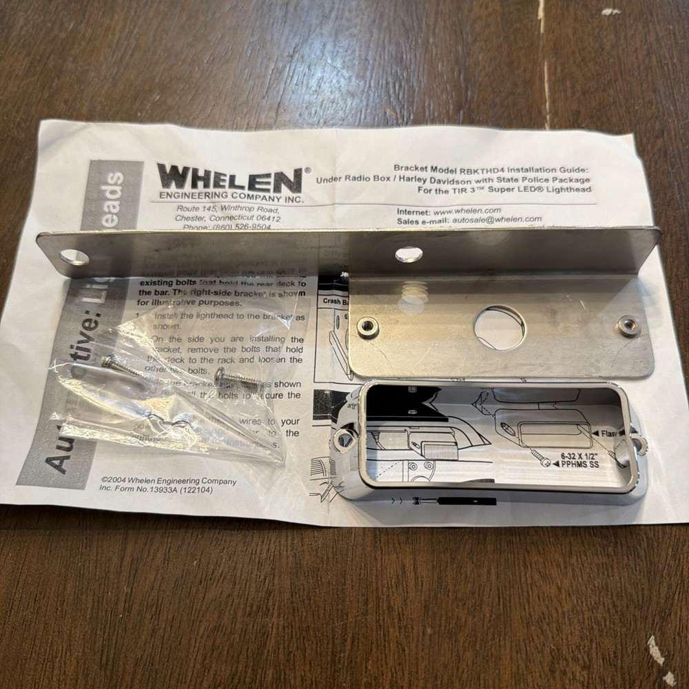 Whelen Bracket Model RBKTHD4L Harley Davidson For TIR3