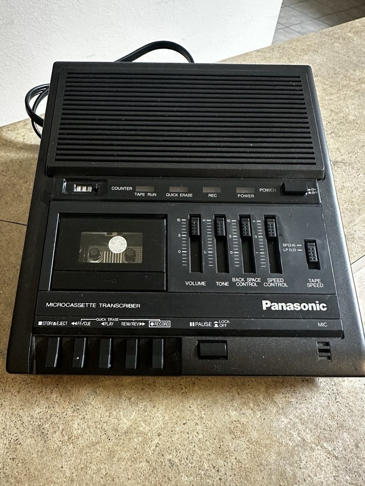 Panasonic Microcassette Transcriber S101A/AC1 Black Model S101A/AC1