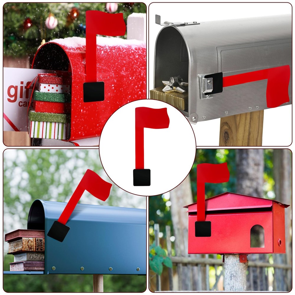 Easy-Install Mailbox Flag Replacement Kit - 7 inches x 3.1 inches, red
