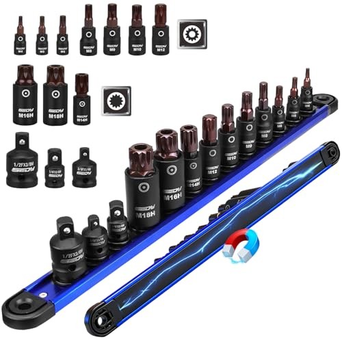 Triple-Square Spline Bit Socket Set: 13-Piece Socket 13PCS Triple Square M4–M18