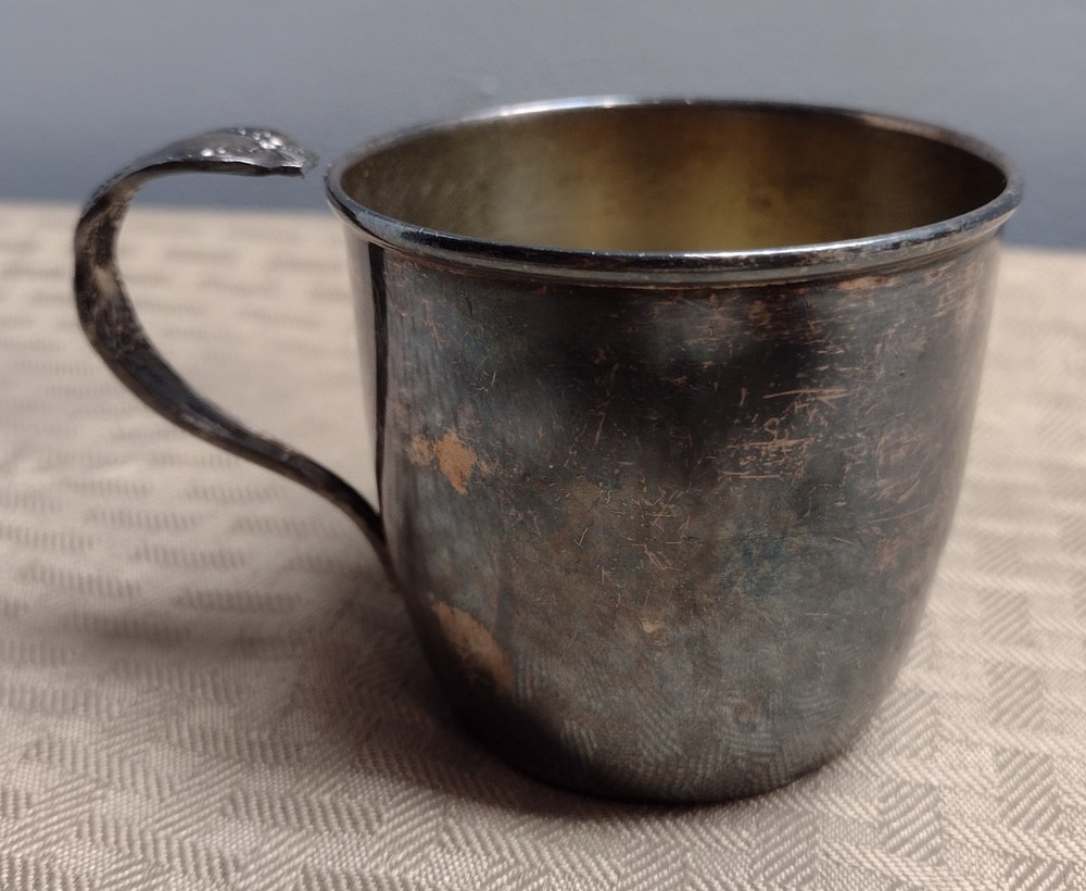 Vintage Heritage 1947 Rogers Bros Silverplate Child's First Cup Handle separated