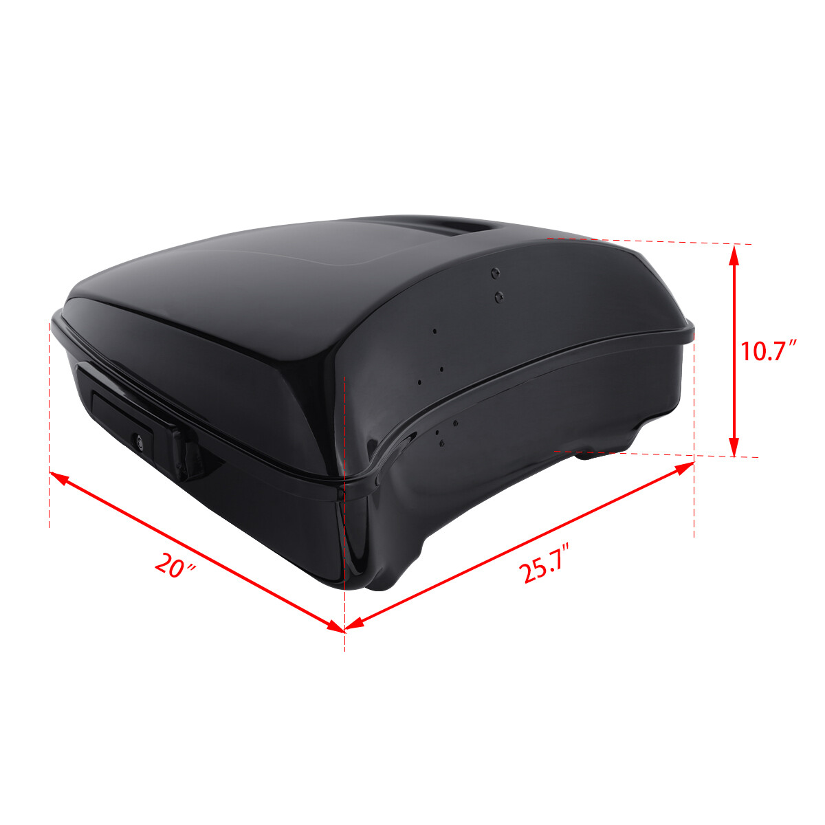 Chopped Pack Trunk W/ Backrest Rack Fit For Harley Touring Road Glide 14-25 US