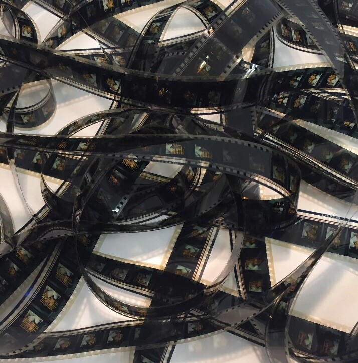 Vintage 35mm film 50ft segment strips