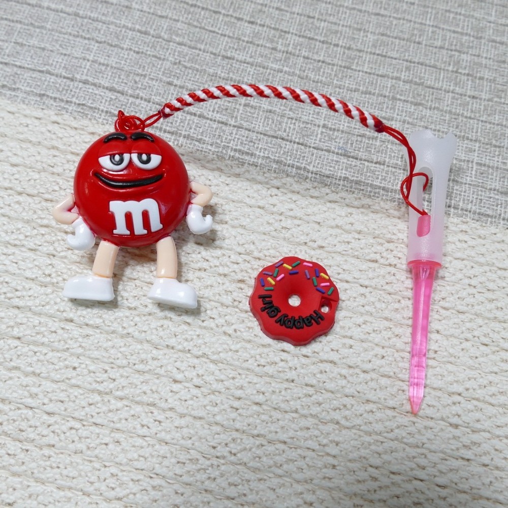 M&M Red Golf tees loss prevention hanger Ring Set Composition