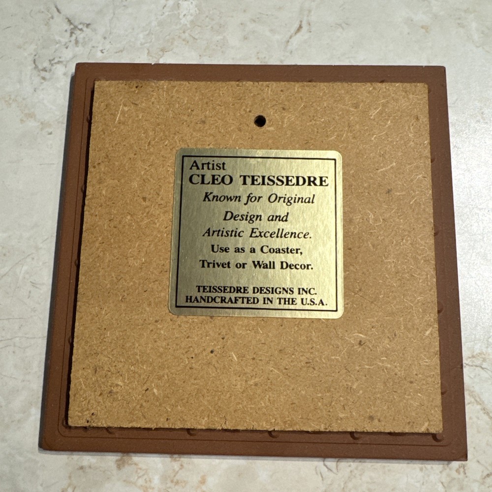 Teissedre Ceramic Tile Cactus Trivet Coaster Wall Decor