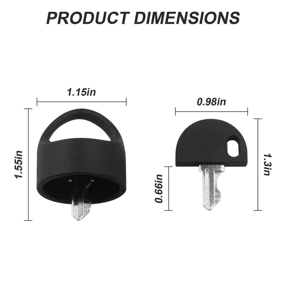 VIDABTE for Pride Mobility Scooter Replacement Key Set, Deluxe Easy Black