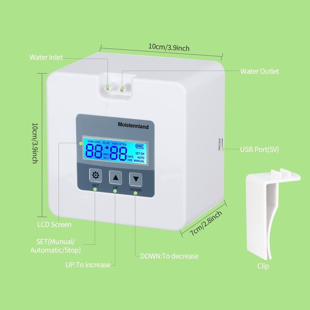 Automatic Drip Irrigation Kit for Indoor Plants with Programmable Water Timer