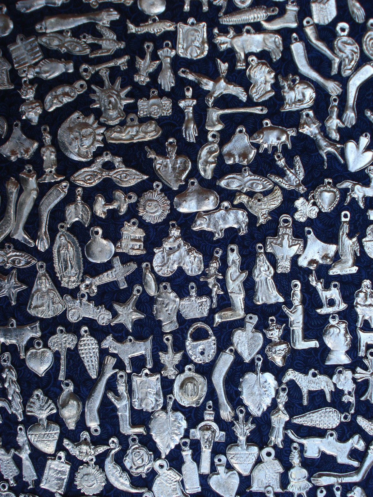 Milagros Charms Milagro 25 Silver Tone Charm Ex votos Nicho Retablo