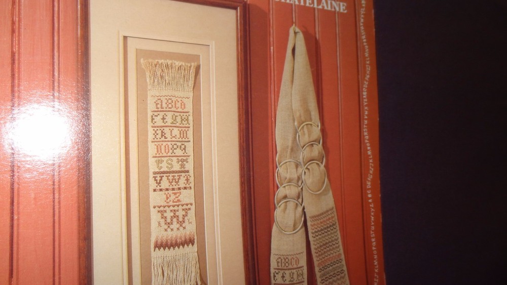"17th Century Bookmark - Chatelaine" Needlework Pattern Sampler ABC Leaflet 1986