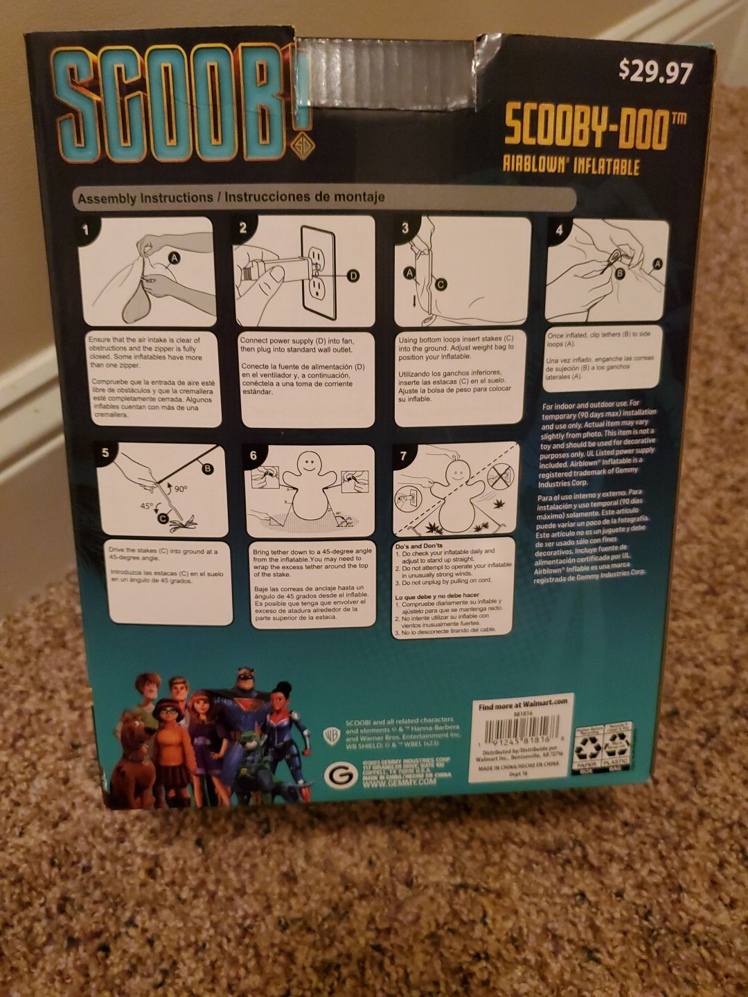 SCOOBy Doo with Bone, Airblown Inflatables 5 Foot Christmas Puppy NIB