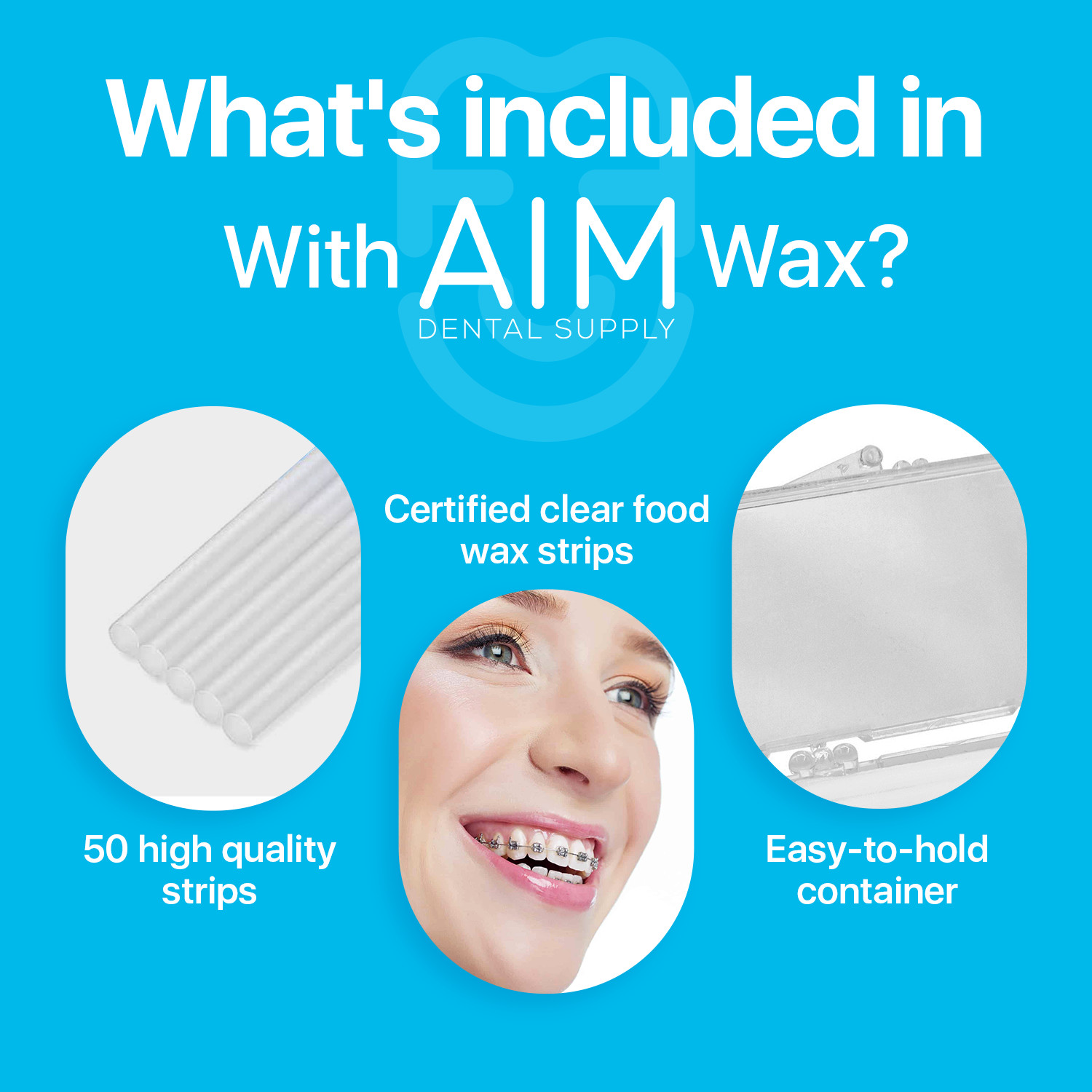 10X Braces Wax, Dental Orthodontic Wax for Braces,Unscented 50 Wax Strips, Clear