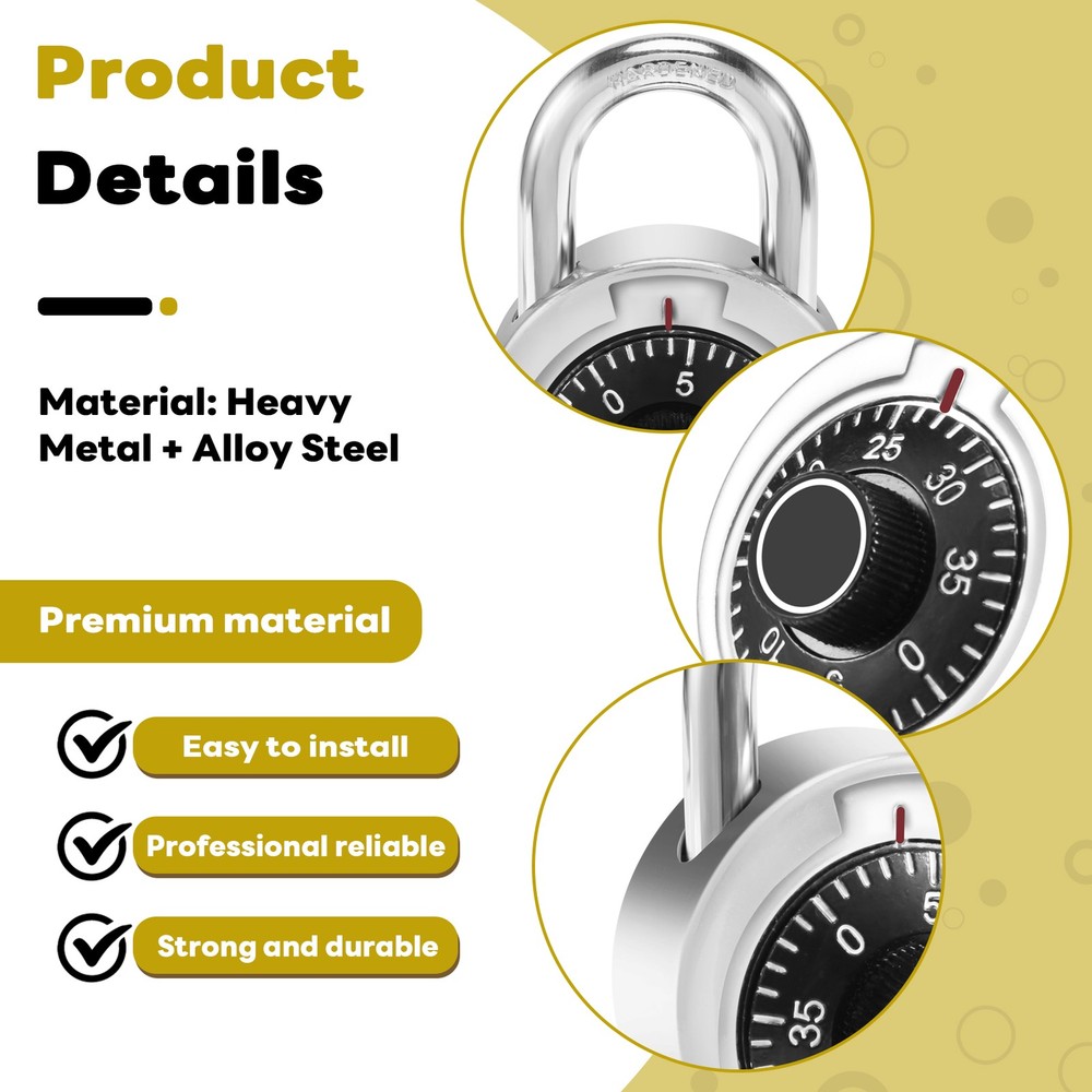 Master Coded Lock 50mm With Round Fixed Combination Padlock G9R44203