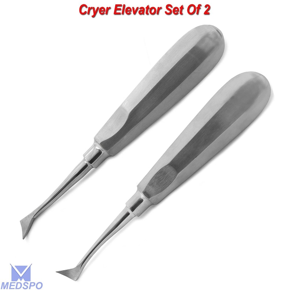 Surgical Tooth Extraction Cryer Elevators Left & Right Root Dental Instruments