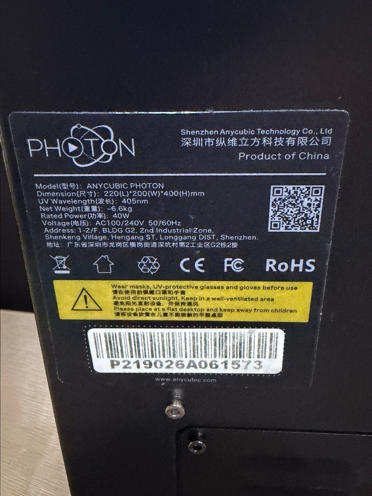 Photon Model Anycubic Photon S 3D Printer