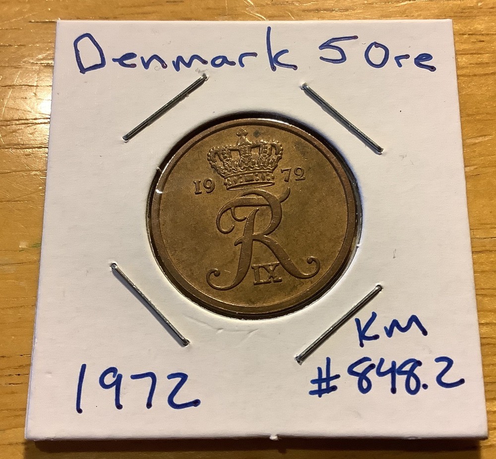 1972 Denmark 5 Ore KM# 848.2