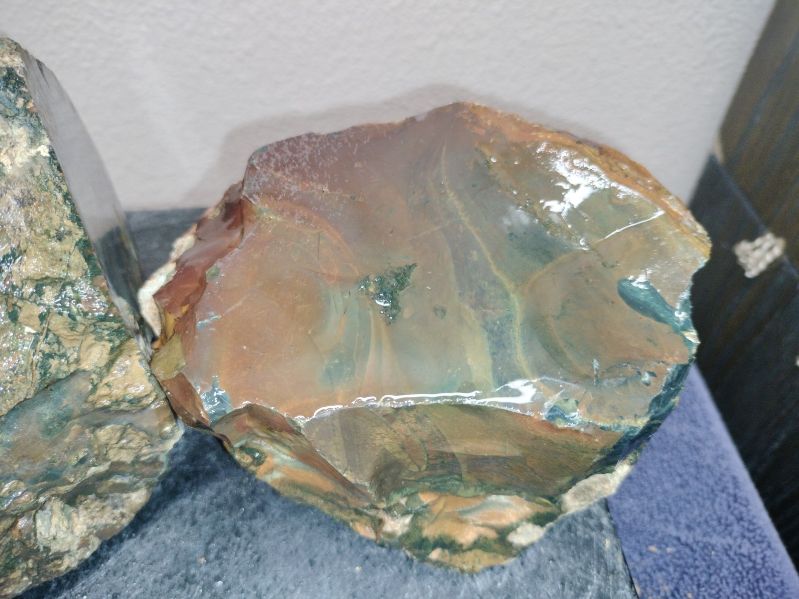 12LB ORBS Blue Mountain Picture of Jasper Rough 4pc Lot #21