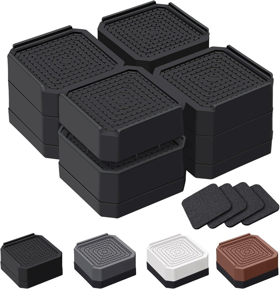 Furniture Risers Bed Risers Adjustable Elevation Heavy Duty Strong Supports 4...