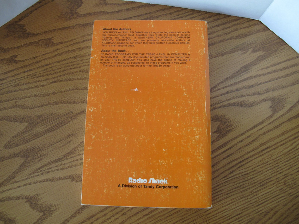 VINTAGE TRS-80 COMPUTER PROGRAMMING BOOK RADIO SHACK 1980 PROGRAMS