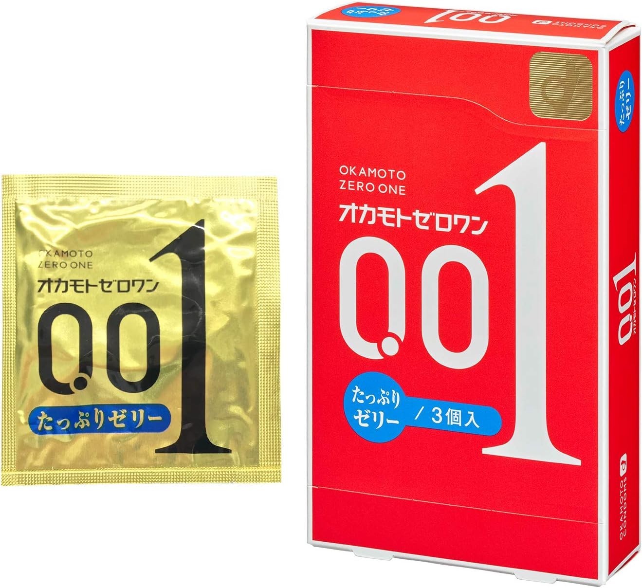 OKAMOTO 001 Rich Lubricant Ultra thin Condom 3pc - from California