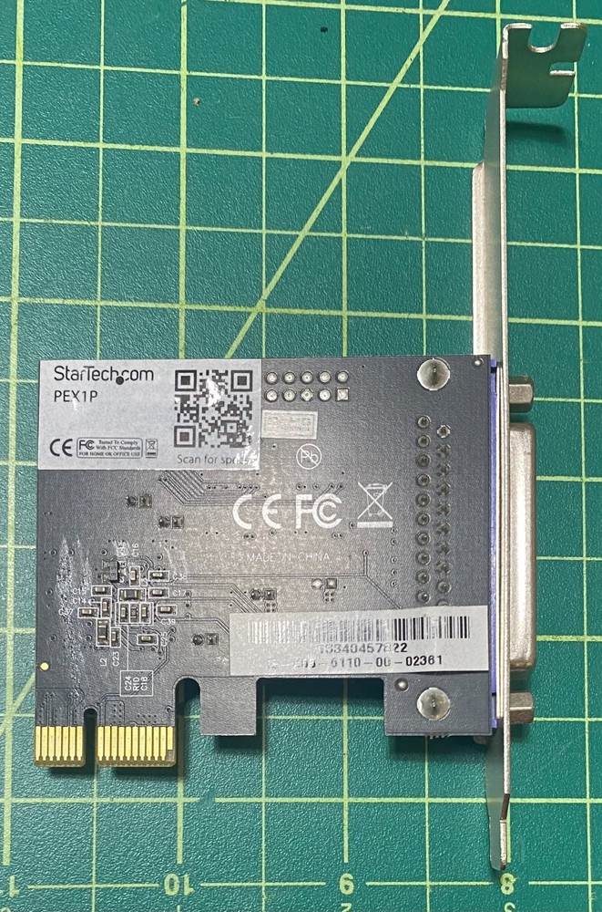 StarTech PEX1PLP 1 Port PCIe Low Profile Parallel Adapter Card SPP/EPP/ECP
