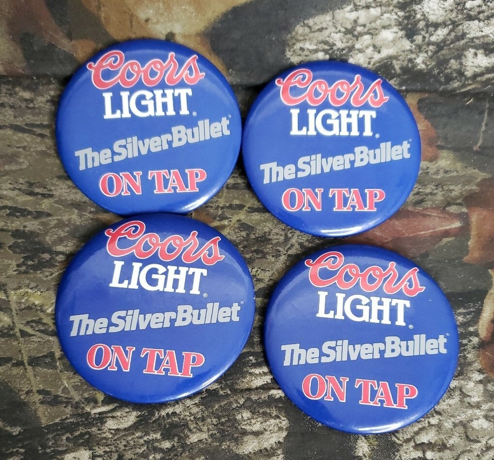 4pc 1990 Vtg Coors Light SilverBullet Pin