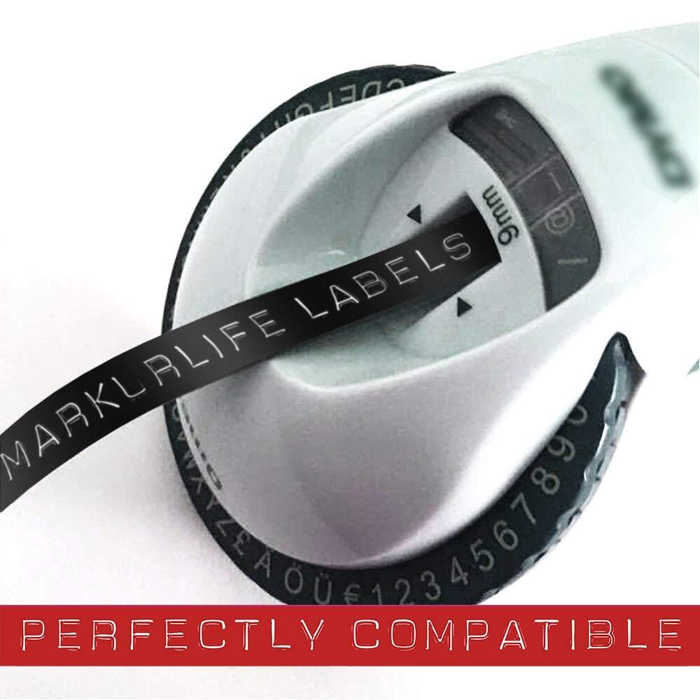 3D Plastic Embossing Label Tape Refill 9mm for DYMO 12965 1610 Motex Label Maker