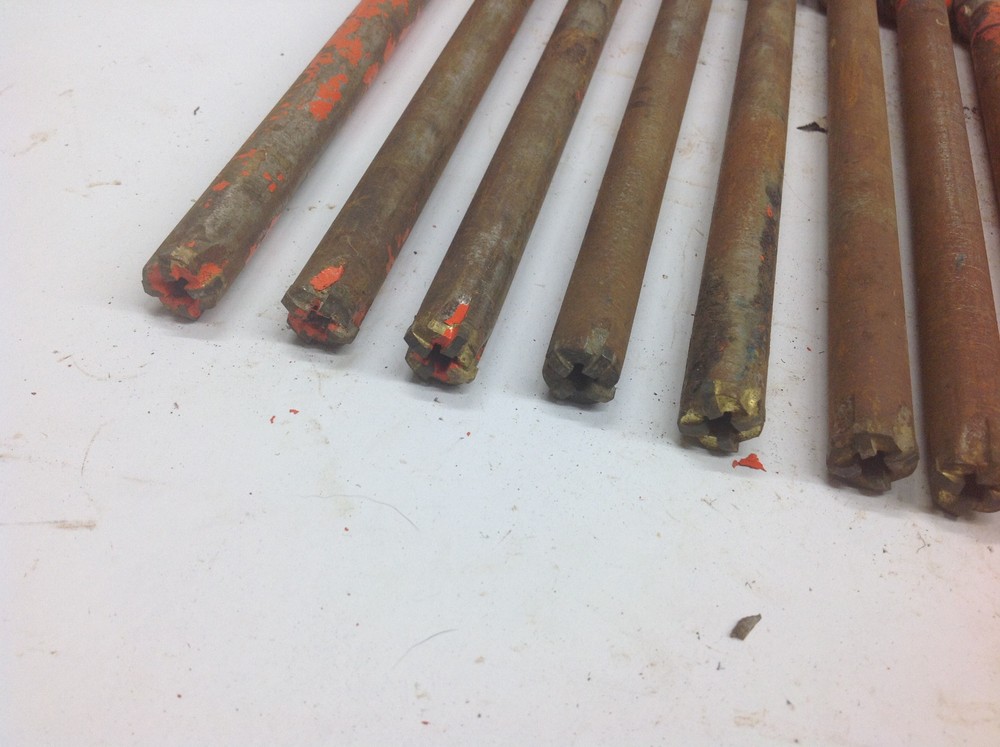(10) Orange 5/8" x 11 Thread Concrete Masonry Core Drill Bit USED