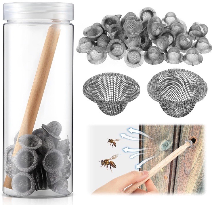 Carpenter Bee Blocker Kit, Carpenter Bee Traps Sets, 100 Pack Small Large