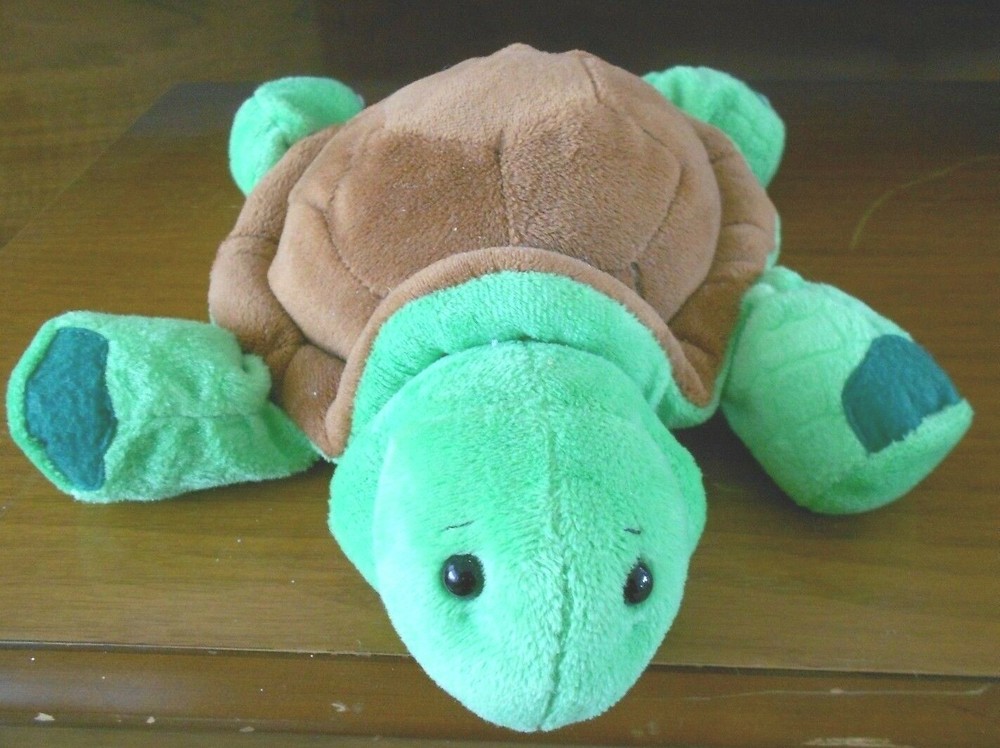 Plush Webkinz Green and Brown Turtle 9 1/2"