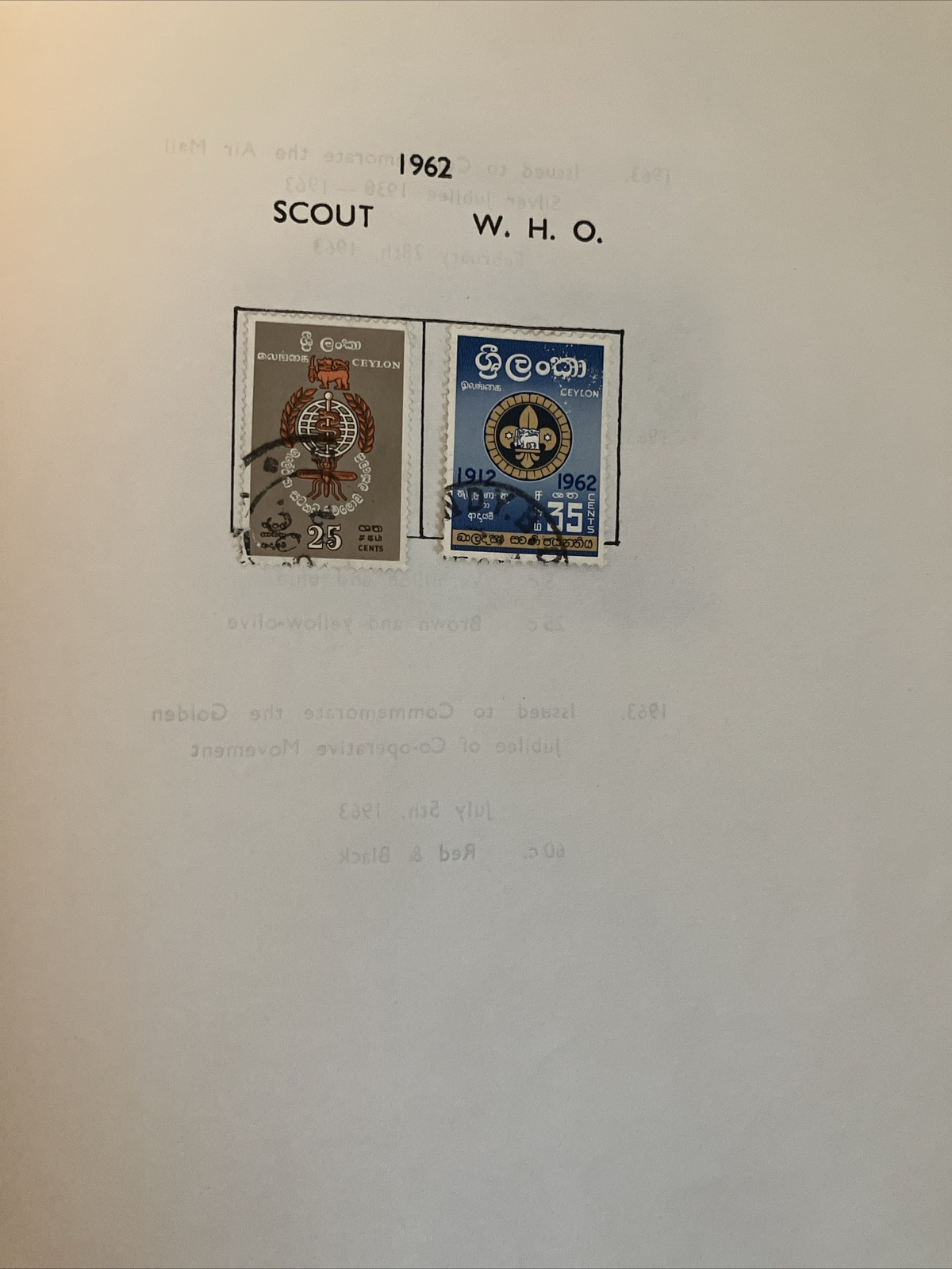 Illustrated Ceylon 1935-1963 Stamp Album Part II 46 Pages Mint Mounted Complete